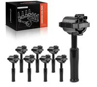 A-Premium Ignition Coil Pack Compatible with Jaguar Vanden Plas 1998-1999 XJ8 XJR 1998 XK8 1997-1999 V8 4.0L (2-pins) 8-PC Set