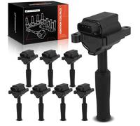 A-Premium Ignition Coil Pack Compatible with Jaguar Vanden Plas 2000-2003 XJ8 1999-2003 XJR XK8 1999-2002 XKR 2000-2002 V8 4.0L (4-pins) for UF-415 8-PC Set