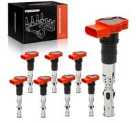 A-Premium Ignition Coil Pack Set of 8 Compatible with Audi A6 Quattro 2005-2006 A8 Quattro 2003-2006 Allroad Quattro S4 2004-2009 V8 4.2L