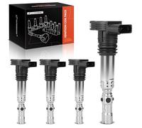 A-Premium Ignition Coils Pack Compatible with Volkswagen Jetta Passat Beetle 2001-2005 Golf Audi A4 2001-2006 A6 Allroad TT Quattro 1.8L 2.7L Turbo 4-PC Set