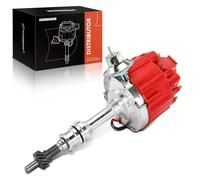 A-Premium Ignition Distributor with Cap and Rotor Compatible with Ford 351C 351M 400 429 460 HEI Distributor 7500 RPM 65K Coil, Red