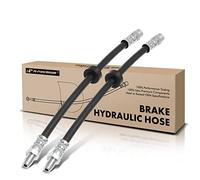 A-Premium Rear Driver and Passenger Brake Hydraulic Hoses Compatible with Select Volvo Models - S60 2003-2006/2008-2009, V70 2005, XC90 2003-2014 - Replace# 30714820, 30792533(Pack of 2)