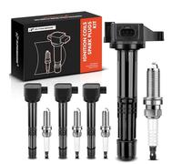 A-Premium Set of 4 Ignition Coil Pack and Iridium Spark Plugs Compatible with Honda Accord 2013-2017, CR-V CRV 2015-2019 & Acura TLX 2015-2020, ILX 2016-2020, L4 2.4L
