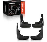 A-Premium Set of 4PCS Mud Flaps Splash Guards Mudguards Mudflaps with Hardware Kits Accessories Compatible with Audi A3 (8P Series), 2007-2013, Hatchback, Black Color, Front LH RH and Rear LH RH