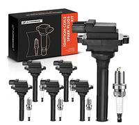 A-Premium Set of 6 Ignition Coil Pack and Iridium Spark Plugs Compatible with Chevrolet 2001-2004, Tracker & Suzuki Grand Vitara XL-7 Vitara