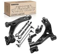 A-Premium Set of 8, Front Lower Control Arm, Sway Bar Link, Inner Outer Tie Rod End, Compatible with Volvo C70 2006-2013, C30 2008-2013, S40 2006-2011, V50 2005-2011, with 18mm Diameter Stud