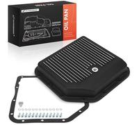 A-Premium Transmission Oil Pan with Drain Plug Compatible with GM TH250 TH250C TH350 TH350C