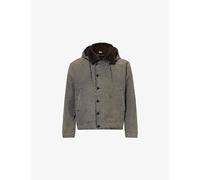 A.Presse Mens A.Presse Vintage Detachable-Hood Cotton Deck Jacket Blue M