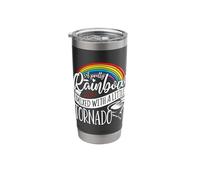 A Pretty Rainbow Mixed Chasing Weather Enthusiast Tornadoes Stainless Steel Insulated Tumbler