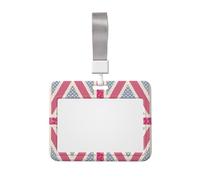 A pretty Union Jack ID card Name badge holder waterproof and resistant transparent plastic ABS can be resealed