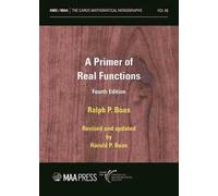 A Primer of Real Functions (Carus Mathematical Monographs)