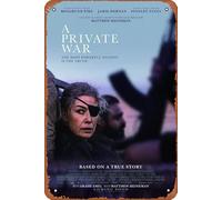 A Private War Movie Marie Colvin Journalist Story Film Art Vintage Funny Tin Sign Metal Tin Sign 8X12 Inch for Cafe Bar Bedroom Wall Decorative