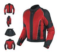 A-pro CE Armour Mesh Summer Tex Jacket Motorbike Motorcycle Pants Sonicmoto Red L
