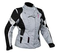 A-pro Ladies Motorcycle Motorbike Thermal Waterproof Textile Touring Jacket Grey XXL