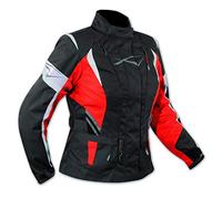 A-pro Ladies Motorcycle Motorbike Thermal Waterproof Textile Touring Jacket Red M