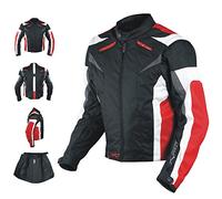 A-pro Motorcycle CE Protection Textile Jacket Removable Sleeve Termic Vest Red XXL