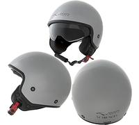 A-pro Open Face Jet Helmet Moped Motorbike Scooter Inner sun visor Silver L