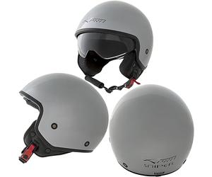 A-pro Open Face Jet Helmet Moped Motorbike Scooter Inner sun visor Silver L