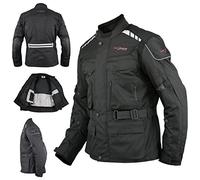 A-pro Textile Jacket Motorcycle Motorbike Armour CE Breathable Waterproof Black 3X