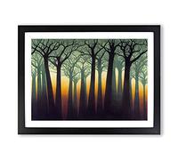 A Progressive Forest Framed Wall Art Print A2 Black