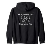 A Project That Keeps Jesus Busy Christian Woman Zip Hoodie