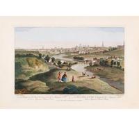 A prospect of the city of Dublin from the Magazine Hill in His Majesties Phoenix Park. After an 18th century work by James Mason. Later colourization. Poster Print by Ken Welsh (17 x 11)