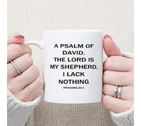 A Psalm of David. The Lord is My Shepherd Proverbs 23 1 Coffee Mugs Bible Verse Mugs 11oz Religious Ceramic Coffee Or Tea Mugs Funny Quote Mugs Gift for Men Women Birthday Festival Christmas