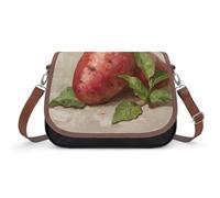 A Psychedelic Cat Crossbody Bags for Women Leather Handbags Travel Purses Shoulder Bags Tote Bag for Daily Use, Bright Red Sweet Potato, One Size