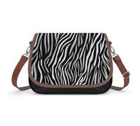 A Psychedelic Cat Crossbody Bags for Women Leather Handbags Travel Purses Shoulder Bags Tote Bag for Daily Use, Zebra Print, One Size