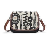 A Psychedelic Cat Crossbody Bags for Women Leather Handbags Travel Purses Shoulder Bags Tote Bag for Daily Use, African Print Design, One Size