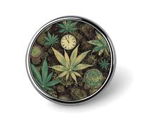 A Puff in Time Weed Marijuana Blank Round Badges Round Badge DIY Pin Back Buttons Clear Button Pins for Craft Projects Badge Making Accessories
