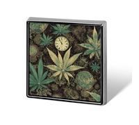 A Puff in Time Weed Marijuana Brooch Pins Lapel Pins for Men Women Badge Button Cover Decorative Jewelry Charms for Hats Bags Backpacks Suits Shirts Scarves Clothing Accessories Banquet Wedding Gift