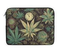 A Puff in Time Weed Marijuana Laptop Sleeve 10-17 Inch - Ultra Slim Laptop Case Lightweight Neoprene Notebook Case Portable Computer Sleeve Bag