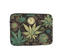 A Puff in Time Weed Marijuana Laptop Sleeve Bag 13 Inch Waterproof Shockproof Laptop Case Bag Lightweight Tablet Travel Cover Computer Skin Bag Tablet Carrying Case