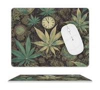 A Puff in Time Weed Marijuana Mousepad Waterproof Non-Slip Rubber Base MouseMat Stitched Edge Funny Gaming Mousepad for Home Office Dorm Desk Decor Accessories 8x10 Inches