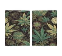 A Puff in Time Weed Marijuana Passport Holder for Travel PU Leather Passport Cover Wallet Case Waterproof Passports Protector