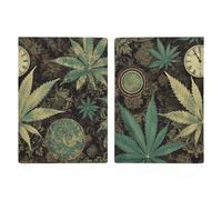 A Puff in Time Weed Marijuana Passport Holder, ID Card Protector Case Passport Holder with Slot Passports Travel Wallet Document Cover for Women And Men