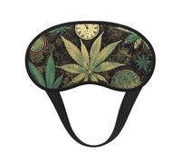 A Puff in Time Weed Marijuana Sleep Mask for Side Sleeper Eye Mask for Sleeping Light Blocking Soft Breathable Sleep Eye Mask for Women Men Adjustable Elastic Strap Travel Nap Blackout Eye Shade Cover