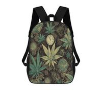A Puff in Time Weed Marijuana Travel Backpack Laptop Backpack 17 Inch