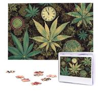 A Puff In Time Weed Marijuana Wooden Puzzles 1000 Pieces Personalized Jigsaw Puzzle For Adults Interesting Custom Photo Puzzles Gift For Holiday Birthday Wedding Anniversay