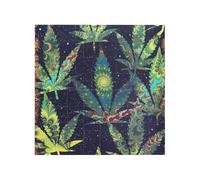 A Puff in Time Weed Printed Square Jigsaw Puzzle 12.8x12.8 CM, Puzzle Challenging Game for Adults Gifts, Family Fun Decorative Wall Decor