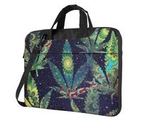 A Puff In Time Weed Printed Waterproof Laptop Case Ultra-Thin Portable One-Shoulder Laptop Bag 600d Oxford 13in/14in/15.6in