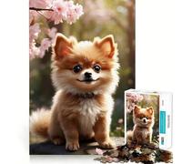 A Puppy in Bloom 1000-piece Jigsaw Puzzles Stress Relief Play High Def Print Family Enjoyable Birthday Present (38x52cm)