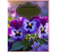 A Purple Pansy composition notebook with 120 floral lined pages ,Diaries gifts, Flower journal for teen girls 7.5x 9.25': Cute Artistic writing pad in 2025 for beautiful women