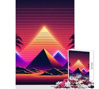 A Pyramid in The Neon Sand Jigsaw Puzzles 1000 Piece for Adults Great Gifts for Games Birthday Present Toy Wall Decor Suitable for People Aged 14 And Above (38x26cm)
