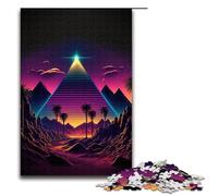 A Pyramid in The Neon Sand Jigsaw Puzzles for Adults Piece Impossible Jigsaw Puzzles for Adults Gift for Men And Women Daily & Special Occasion 1000 PCS(75x50cm)