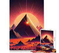 A Pyramid in The Neon Sand Jigsaw Puzzles for Teenagers 1000 Recreational Game Firm Edge Pattern Assemble Perfect Art (50x75cm)