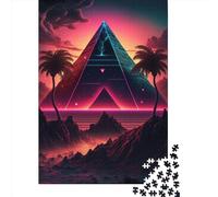 A Pyramid In The Neon Sand645 Puzzles for Adults 尺寸 Pieces Puzzle for Adults And Teenager Family Game 300pcs (40x28cm)