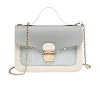 A-QMZL Girls Handbags Small Crossbody Bags Little Girls Shoulder Bag with Flap Cute Handbag Chain Detachable Three-Layer Mezzanine Large Capacity Handbag for Girls Teens (grey)