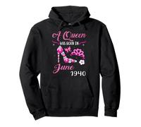A Queen Was Born in June 1940 81st Birthday Gift Pullover Hoodie